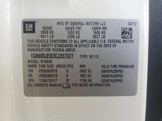 Photo 13 VIN: 1GNKRJED2CJ257327 - CHEVROLET TRAVERSE 