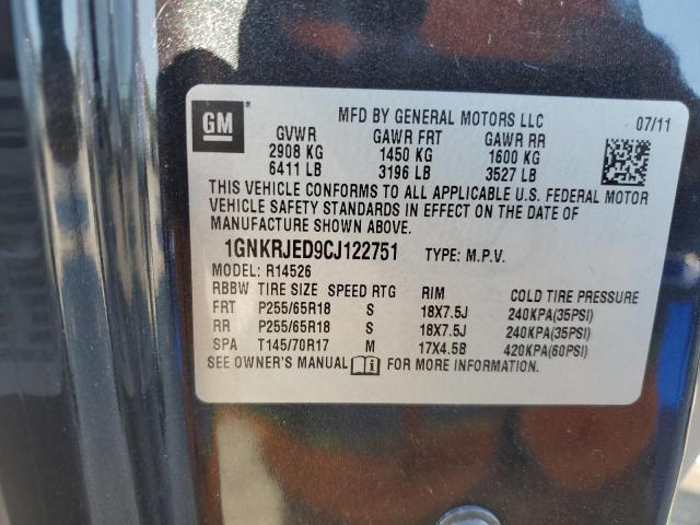 Photo 12 VIN: 1GNKRJED9CJ122751 - CHEVROLET TRAVERSE L 