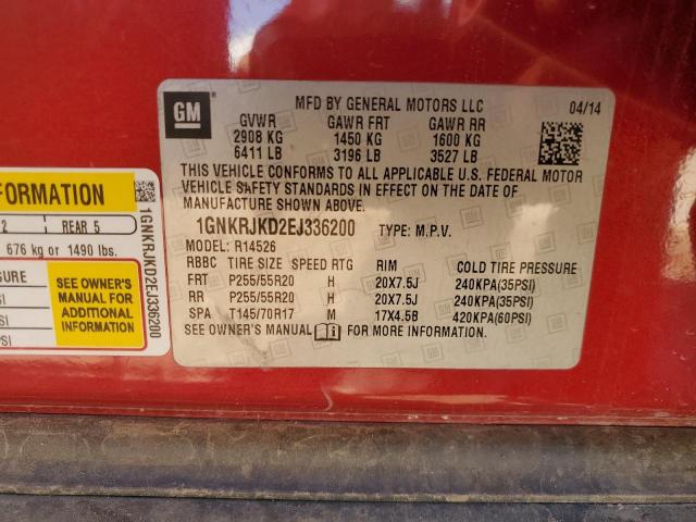 Photo 12 VIN: 1GNKRJKD2EJ336200 - CHEVROLET TRAVERSE L 