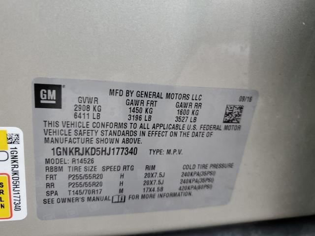 Photo 13 VIN: 1GNKRJKD5HJ177340 - CHEVROLET TRAVERSE P 