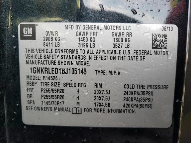 Photo 9 VIN: 1GNKRLED1BJ105145 - CHEVROLET TRAVERSE L 