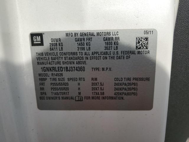 Photo 12 VIN: 1GNKRLED1BJ374360 - CHEVROLET TRAVERSE 