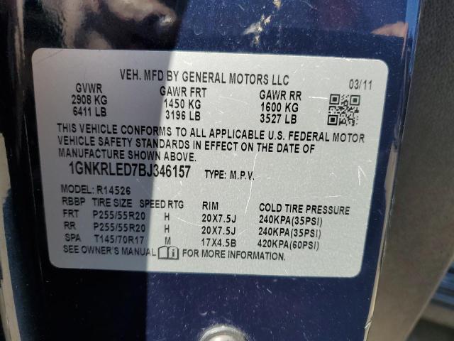 Photo 12 VIN: 1GNKRLED7BJ346157 - CHEVROLET TRAVERSE 