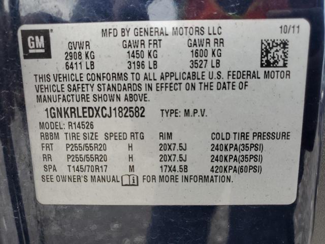 Photo 11 VIN: 1GNKRLEDXCJ182582 - CHEVROLET TRAVERSE 