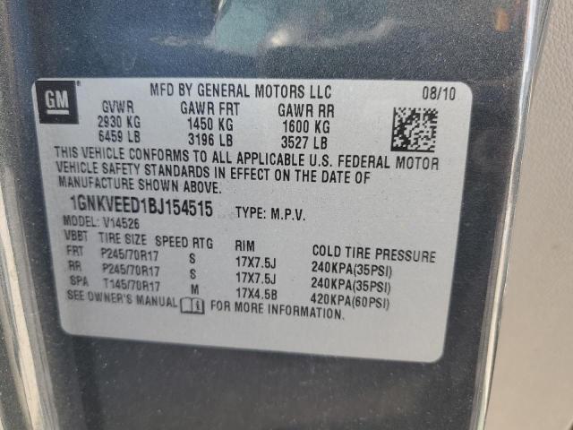 Photo 12 VIN: 1GNKVEED1BJ154515 - CHEVROLET TRAVERSE L 