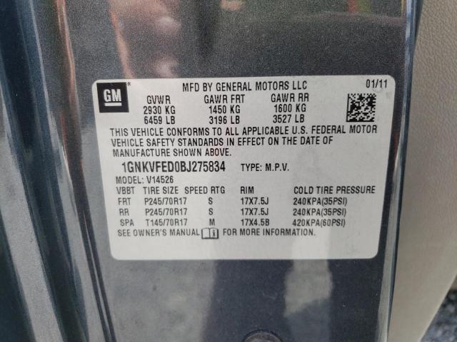 Photo 12 VIN: 1GNKVFED0BJ275834 - CHEVROLET TRAVERSE L 