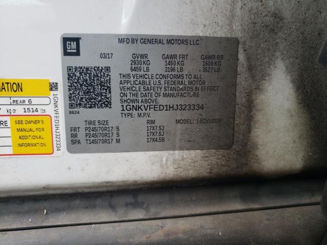 Photo 11 VIN: 1GNKVFED1HJ323334 - CHEVROLET TRAVERSE L 