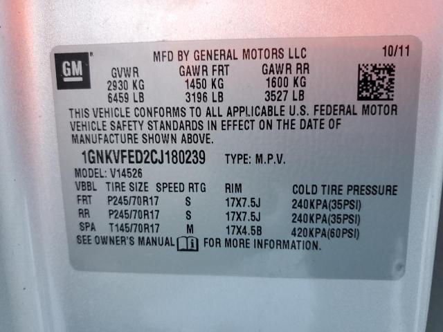 Photo 13 VIN: 1GNKVFED2CJ180239 - CHEVROLET TRAVERSE L 