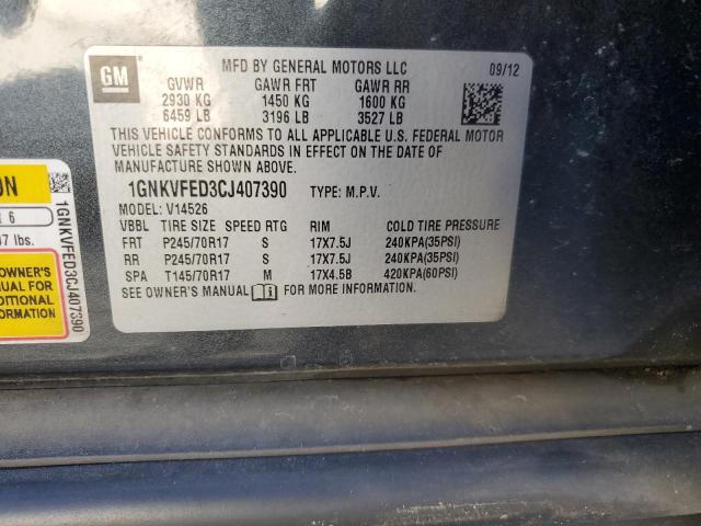 Photo 12 VIN: 1GNKVFED3CJ407390 - CHEVROLET TRAVERSE 