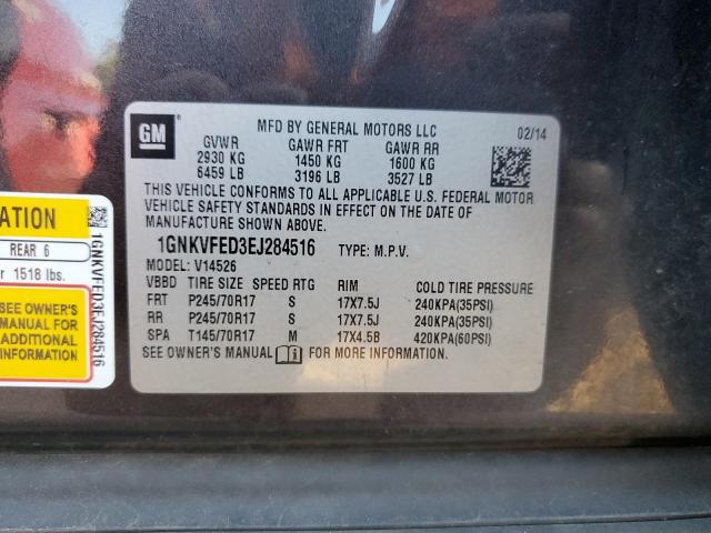 Photo 11 VIN: 1GNKVFED3EJ284516 - CHEVROLET TRAVERSE L 