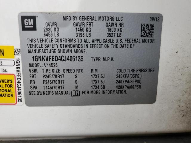 Photo 12 VIN: 1GNKVFED4CJ406135 - CHEVROLET TRAVERSE L 