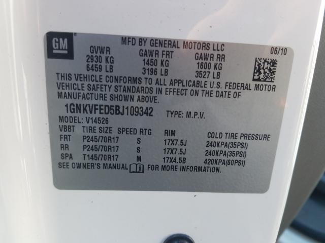 Photo 9 VIN: 1GNKVFED5BJ109342 - CHEVROLET TRAVERSE L 