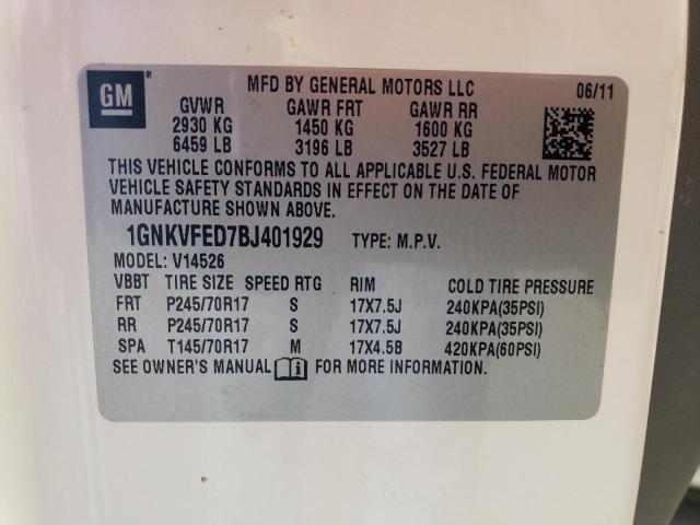 Photo 12 VIN: 1GNKVFED7BJ401929 - CHEVROLET TRAVERSE 