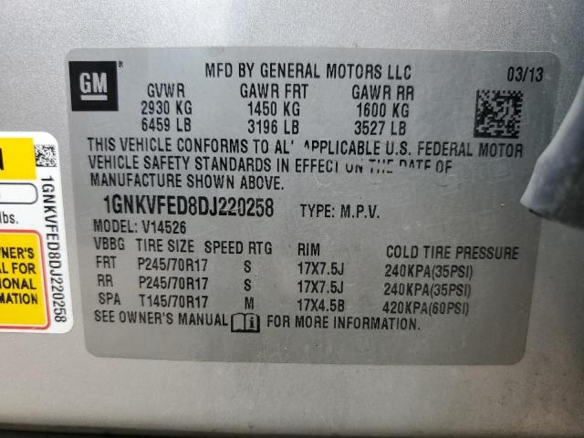 Photo 12 VIN: 1GNKVFED8DJ220258 - CHEVROLET TRAVERSE L 