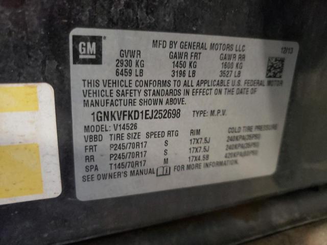 Photo 12 VIN: 1GNKVFKD1EJ252698 - CHEVROLET TRAVERSE L 