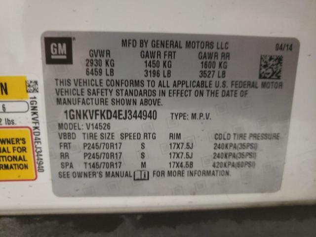 Photo 12 VIN: 1GNKVFKD4EJ344940 - CHEVROLET TRAVERSE L 