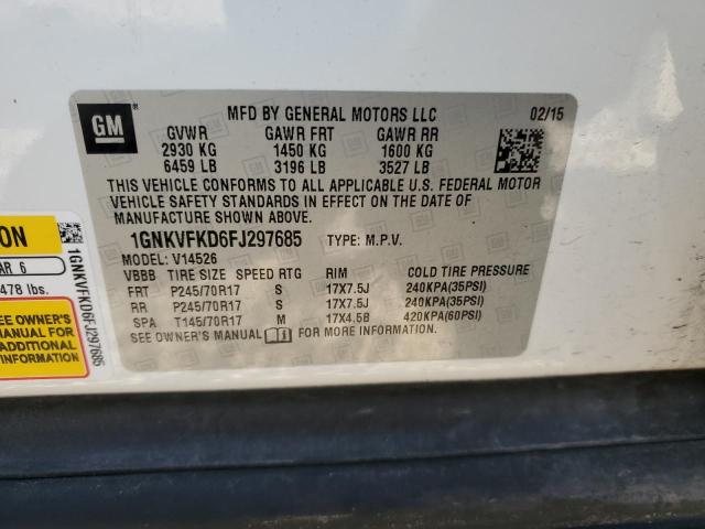 Photo 13 VIN: 1GNKVFKD6FJ297685 - CHEVROLET TRAVERSE L 