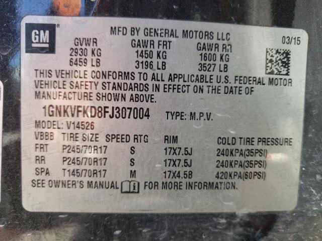 Photo 9 VIN: 1GNKVFKD8FJ307004 - CHEVROLET TRAVERSE L 