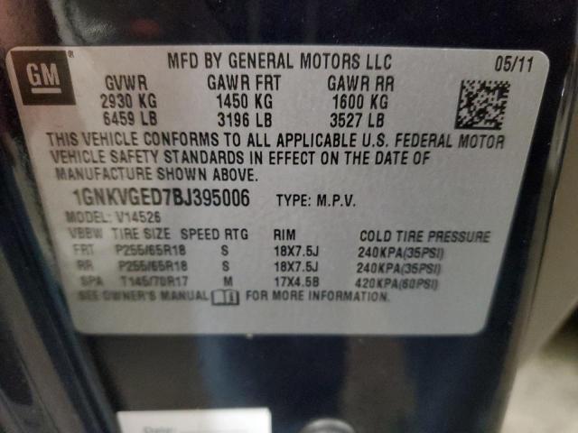 Photo 11 VIN: 1GNKVGED7BJ395006 - CHEVROLET TRAVERSE L 