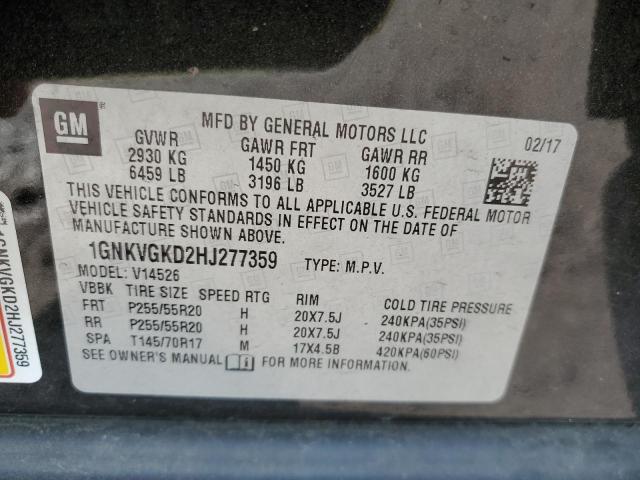 Photo 12 VIN: 1GNKVGKD2HJ277359 - CHEVROLET TRAVERSE L 