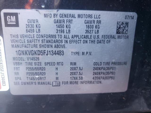 Photo 12 VIN: 1GNKVGKD5FJ134483 - CHEVROLET TRAVERSE 