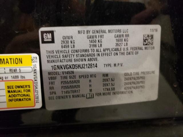 Photo 13 VIN: 1GNKVGKD5HJ212814 - CHEVROLET TRAVERSE 