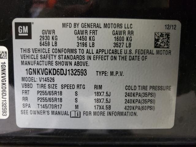 Photo 9 VIN: 1GNKVGKD6DJ132593 - CHEVROLET TRAVERSE 