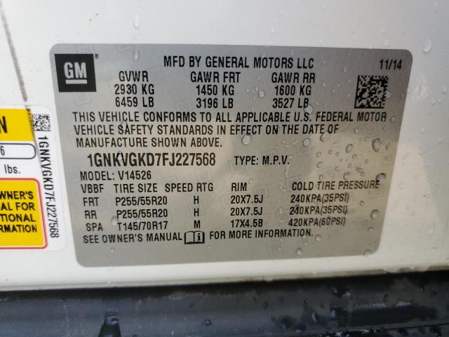 Photo 13 VIN: 1GNKVGKD7FJ227568 - CHEVROLET TRAVERSE 