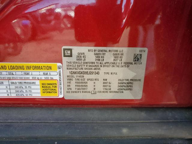 Photo 12 VIN: 1GNKVGKD8EJ291343 - CHEVROLET TRAVERSE 