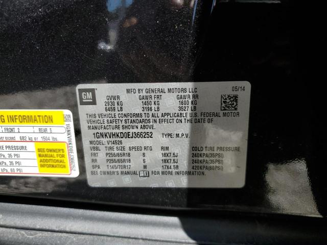 Photo 12 VIN: 1GNKVHKD0EJ366252 - CHEVROLET TRAVERSE L 