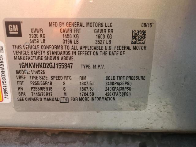 Photo 11 VIN: 1GNKVHKD2GJ155847 - CHEVROLET TRAVERSE L 