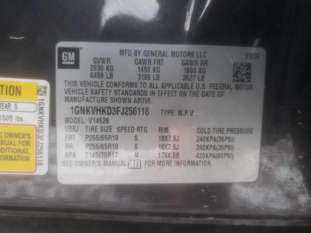 Photo 12 VIN: 1GNKVHKD3FJ256118 - CHEVROLET TRAVERSE L 