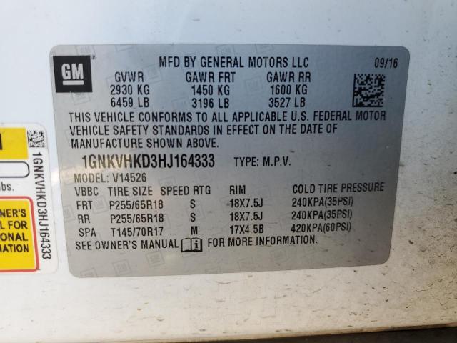 Photo 12 VIN: 1GNKVHKD3HJ164333 - CHEVROLET TRAVERSE 