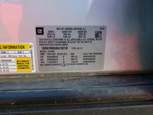 Photo 13 VIN: 1GNKVHKD4HJ188138 - CHEVROLET TRAVERSE L 