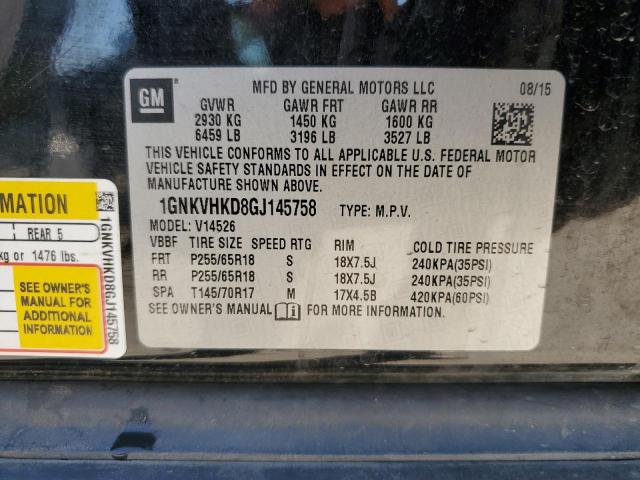 Photo 12 VIN: 1GNKVHKD8GJ145758 - CHEVROLET TRAVERSE 