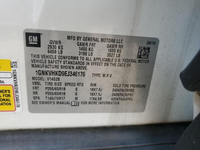 Photo 12 VIN: 1GNKVHKD9EJ346176 - CHEVROLET TRAVERSE L 