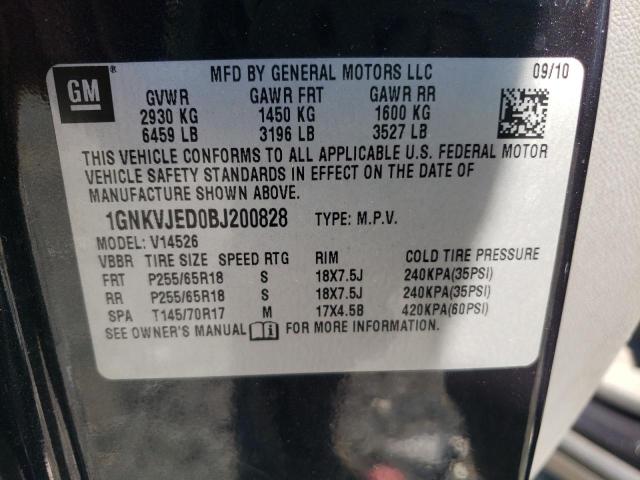 Photo 9 VIN: 1GNKVJED0BJ200828 - CHEVROLET TRAVERSE L 