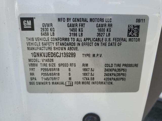 Photo 12 VIN: 1GNKVJED6CJ139289 - CHEVROLET TRAVERSE 