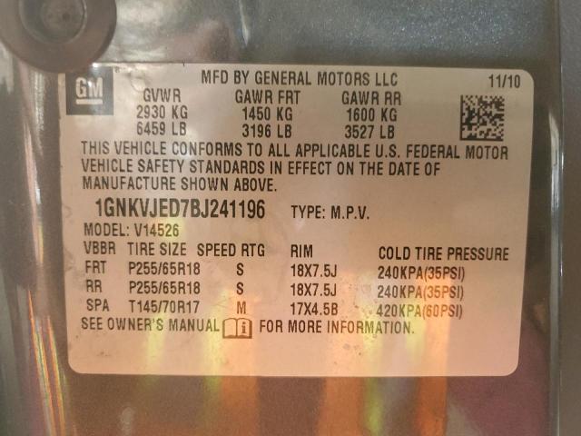 Photo 12 VIN: 1GNKVJED7BJ241196 - CHEVROLET TRAVERSE L 