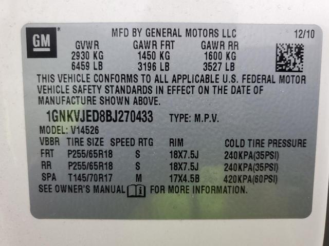 Photo 12 VIN: 1GNKVJED8BJ270433 - CHEVROLET TRAVERSE 