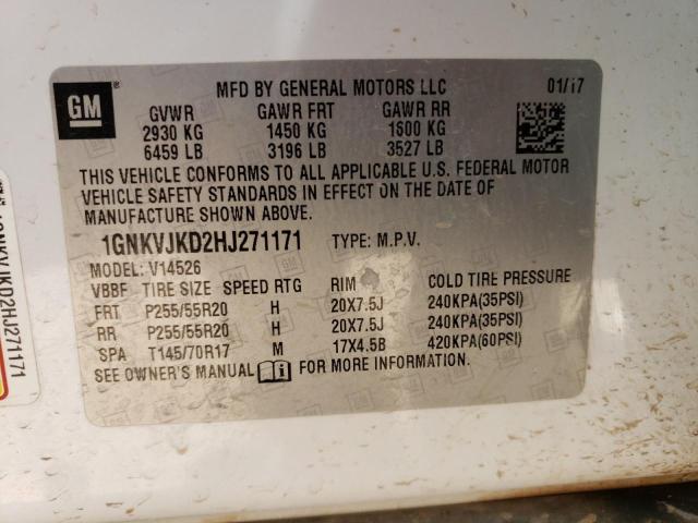 Photo 13 VIN: 1GNKVJKD2HJ271171 - CHEVROLET TRAVERSE P 