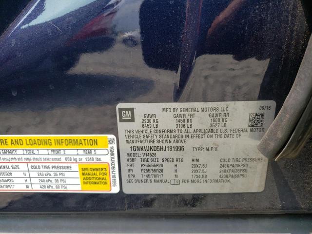 Photo 12 VIN: 1GNKVJKD5HJ181996 - CHEVROLET TRAVERSE P 