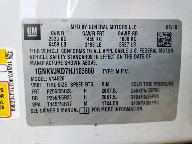 Photo 12 VIN: 1GNKVJKD7HJ105860 - CHEVROLET TRAVERSE P 