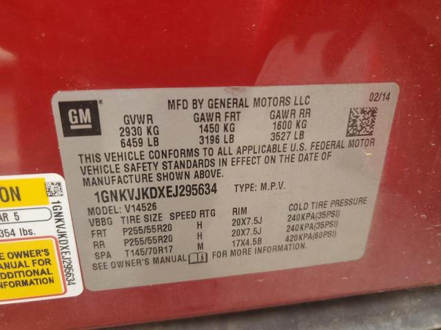 Photo 12 VIN: 1GNKVJKDXEJ295634 - CHEVROLET TRAVERSE L 