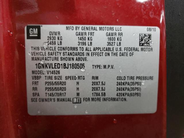 Photo 12 VIN: 1GNKVLED1BJ180505 - CHEVROLET TRAVERSE 