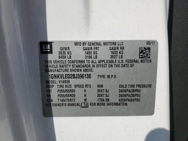 Photo 12 VIN: 1GNKVLED2BJ396136 - CHEVROLET TRAVERSE 