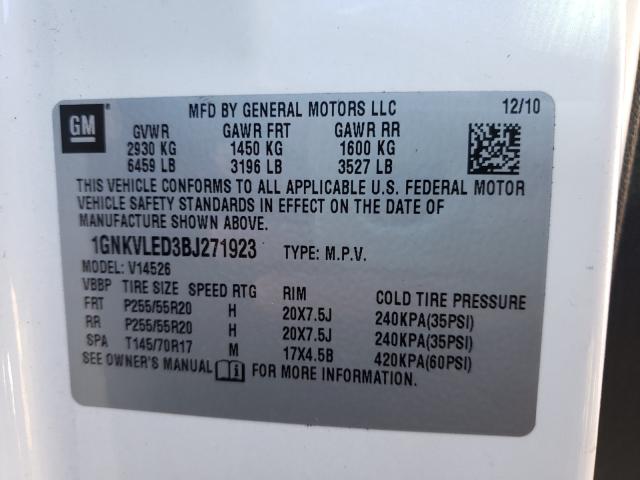 Photo 9 VIN: 1GNKVLED3BJ271923 - CHEVROLET TRAVERSE L 