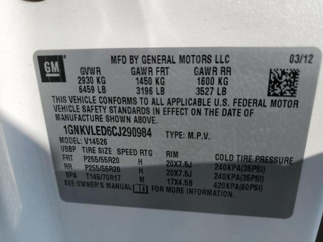 Photo 12 VIN: 1GNKVLED6CJ290984 - CHEVROLET TRAVERSE 