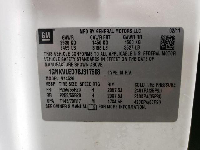 Photo 12 VIN: 1GNKVLED7BJ317608 - CHEVROLET TRAVERSE 