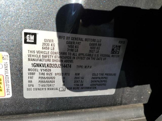 Photo 11 VIN: 1GNKVLKD2DJ214474 - CHEVROLET TRAVERSE 